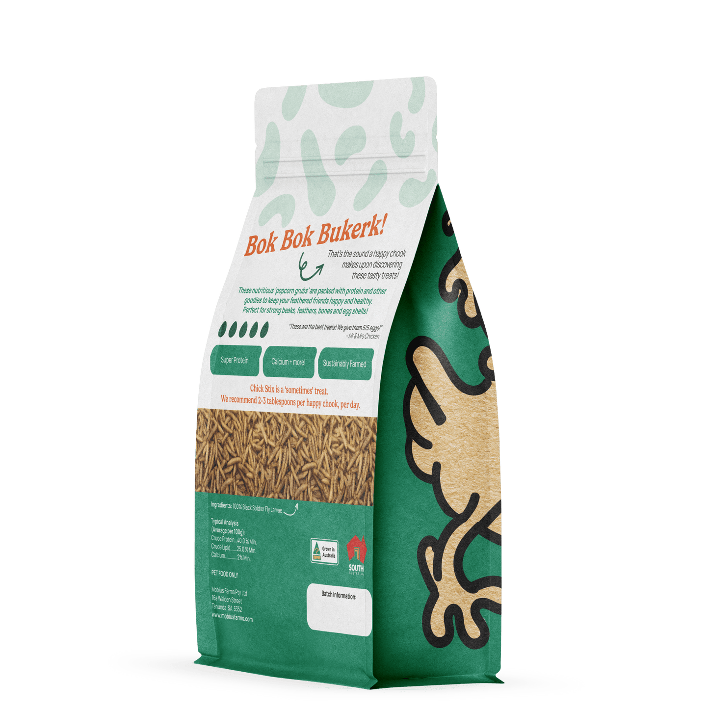 Chick Stix - Black Soldier Fly Larvae (Roasted)