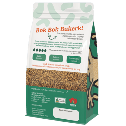 Chick Stix - Black Soldier Fly Larvae (Roasted)
